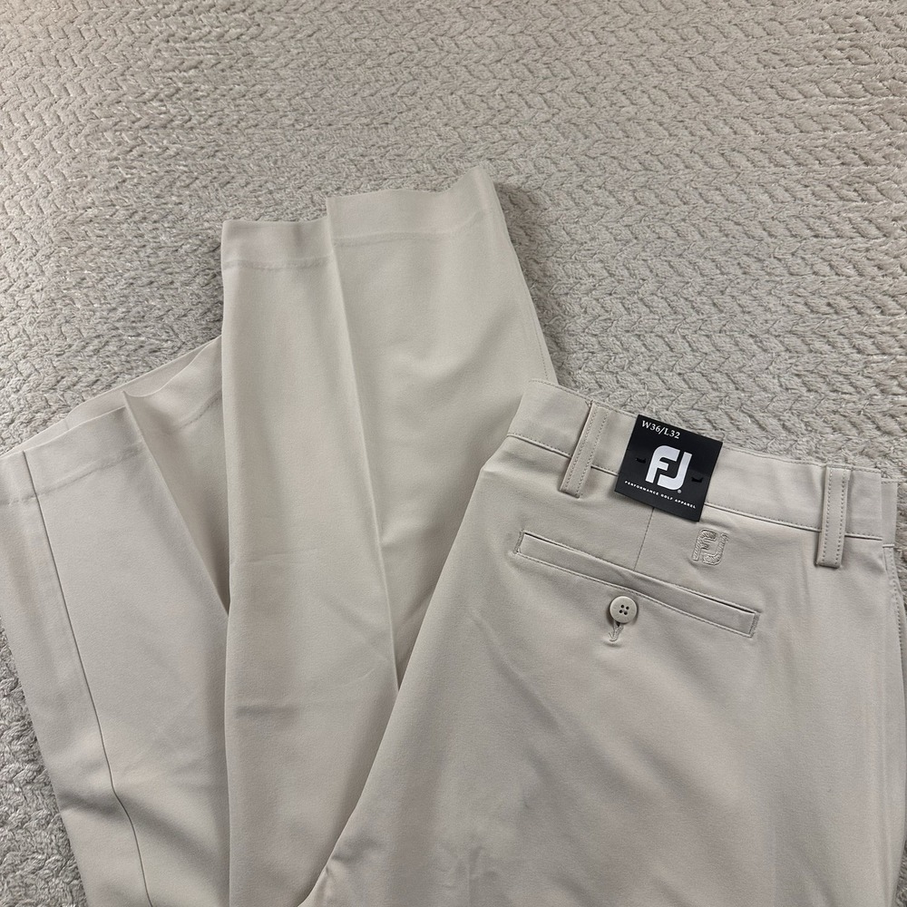 NWT FootJoy Golf Pants Mens 36x32 Performance Business Luxury Office Stone - Picture 13 of 16